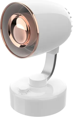 Mr. Young Quiet Portable Desk Fan - 4-Speed Adjustable 150 Oscillating USB-C Rechargeable Small Mini Fan with 10  Hours Battery Life Perfect Table Fan for Home/Office/Dorm (White) Small bladeless fan for quiet cooling