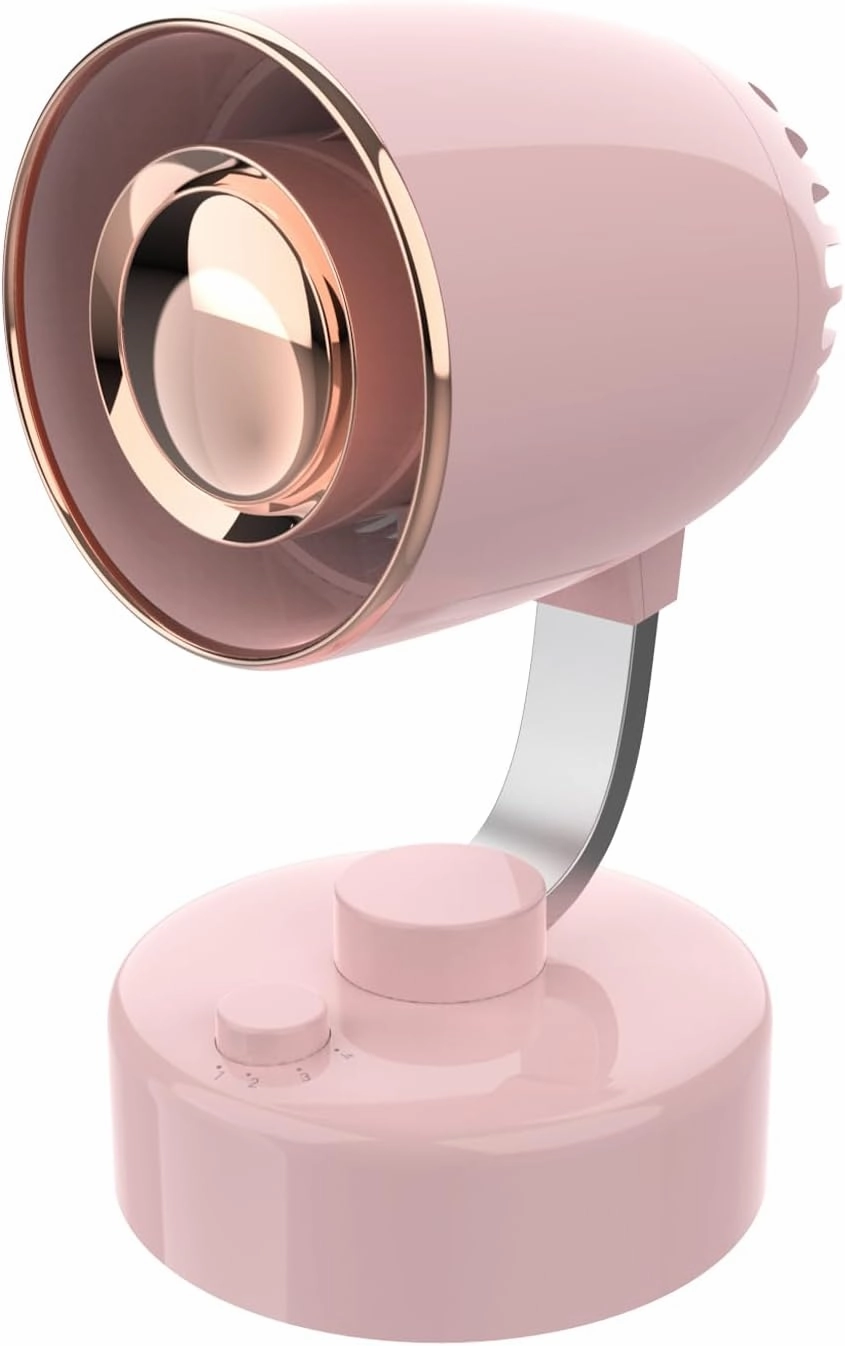 Mr. Young Quiet Portable Desk Fan - 4-Speed Adjustable 150 Oscillating USB-C Rechargeable Small Mini Fan with 10  Hours Battery Life Perfect Table Fan for Home/Office/Dorm (Pink) Small bladeless fan for quiet cooling