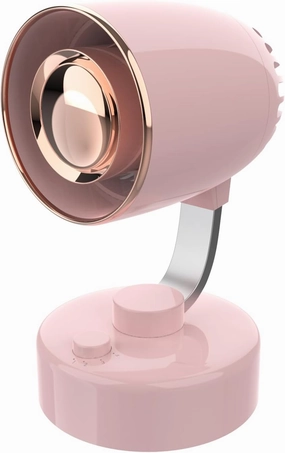 Mr. Young Quiet Portable Desk Fan - 4-Speed Adjustable 150 Oscillating USB-C Rechargeable Small Mini Fan with 10  Hours Battery Life Perfect Table Fan for Home/Office/Dorm (Pink) Small bladeless fan for quiet cooling