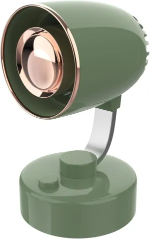 Mr.Young Mr. Young Quiet Desk Fan - 3-Speed Adjustable, Oscillating, USB-C Rechargeable, Portable Mini Fan with 10  Hours Battery Life - Perfect for Home, Office, and Travel (Green), Small, 9160028 Small bladeless fan for quiet cooling