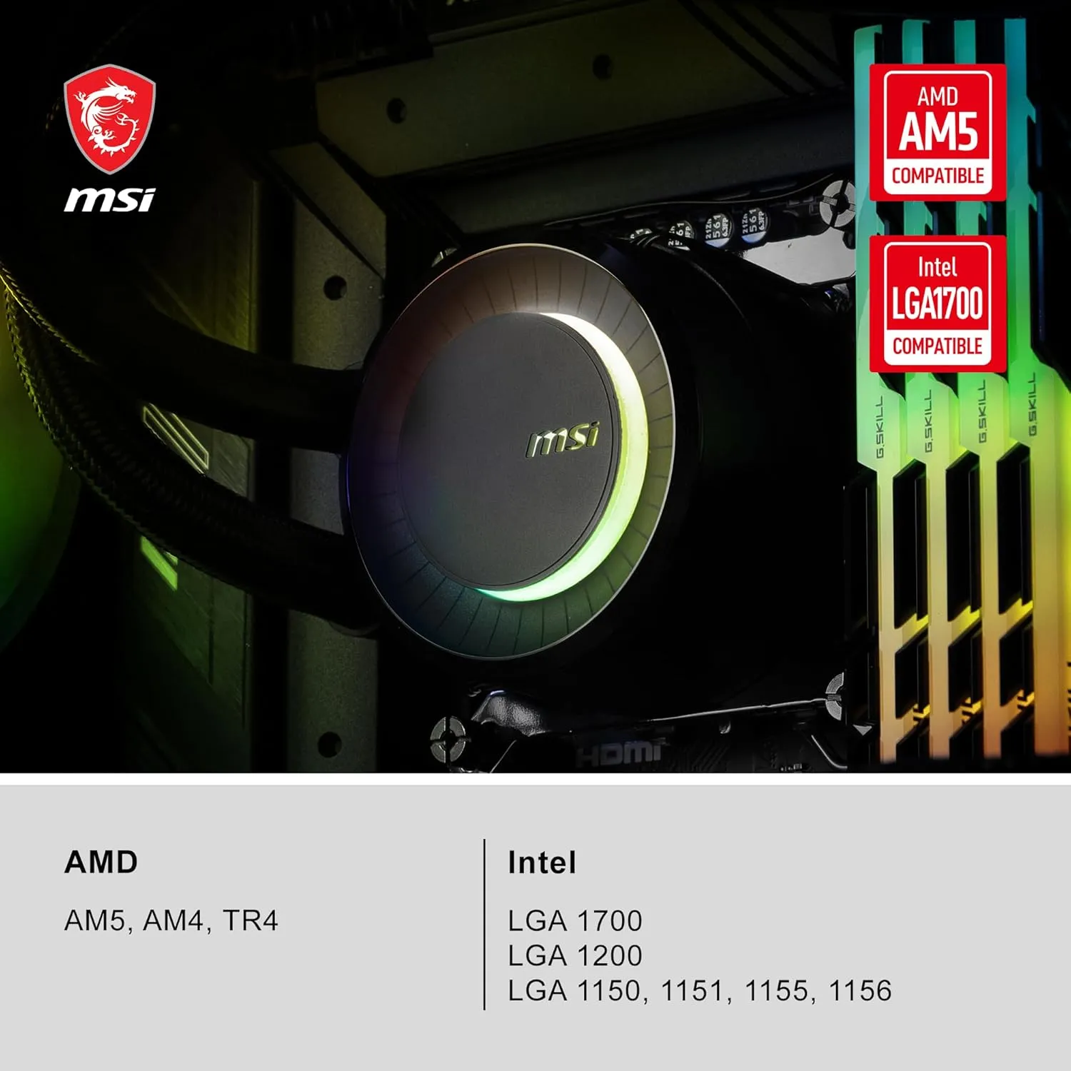 MSI MAG CoreLiquid E360 Black - AIO ARGB CPU Liquid Cooler - Rotating Cap Design - 360mm Radiator - Triple 120mm ARGB PWM Fans - LGA 1700/1851 / AM5/AM4 Compatible