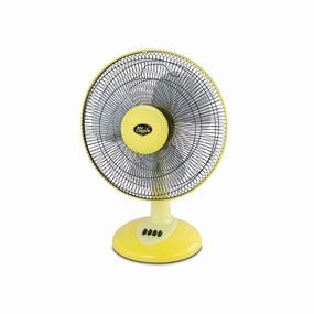My Choice 16" Desk Fan  High Velocity, Oscillation, Adjustable Tilt, Durable, Quiet, Overheat Protection, 3-Speed, yellow, MC505 usb desk fans for office or dorm use