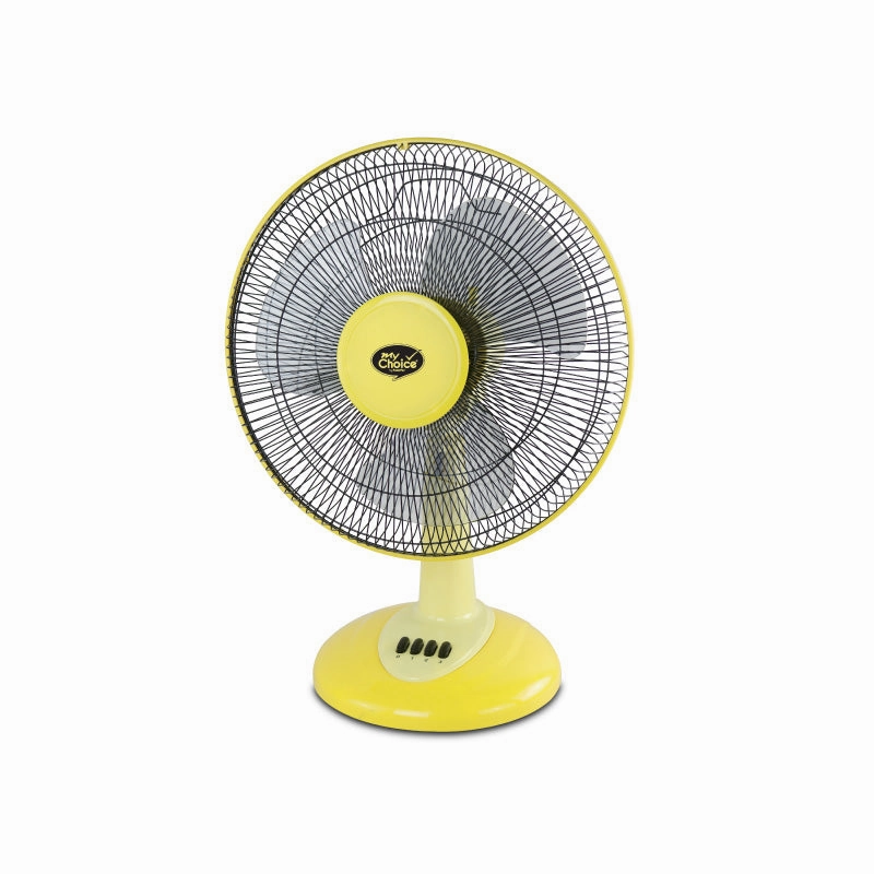 My Choice 16" Desk Fan  High Velocity, Oscillation, Adjustable Tilt, Durable, Quiet, Overheat Protection, 3-Speed, yellow, MC505 usb desk fans for office or dorm use