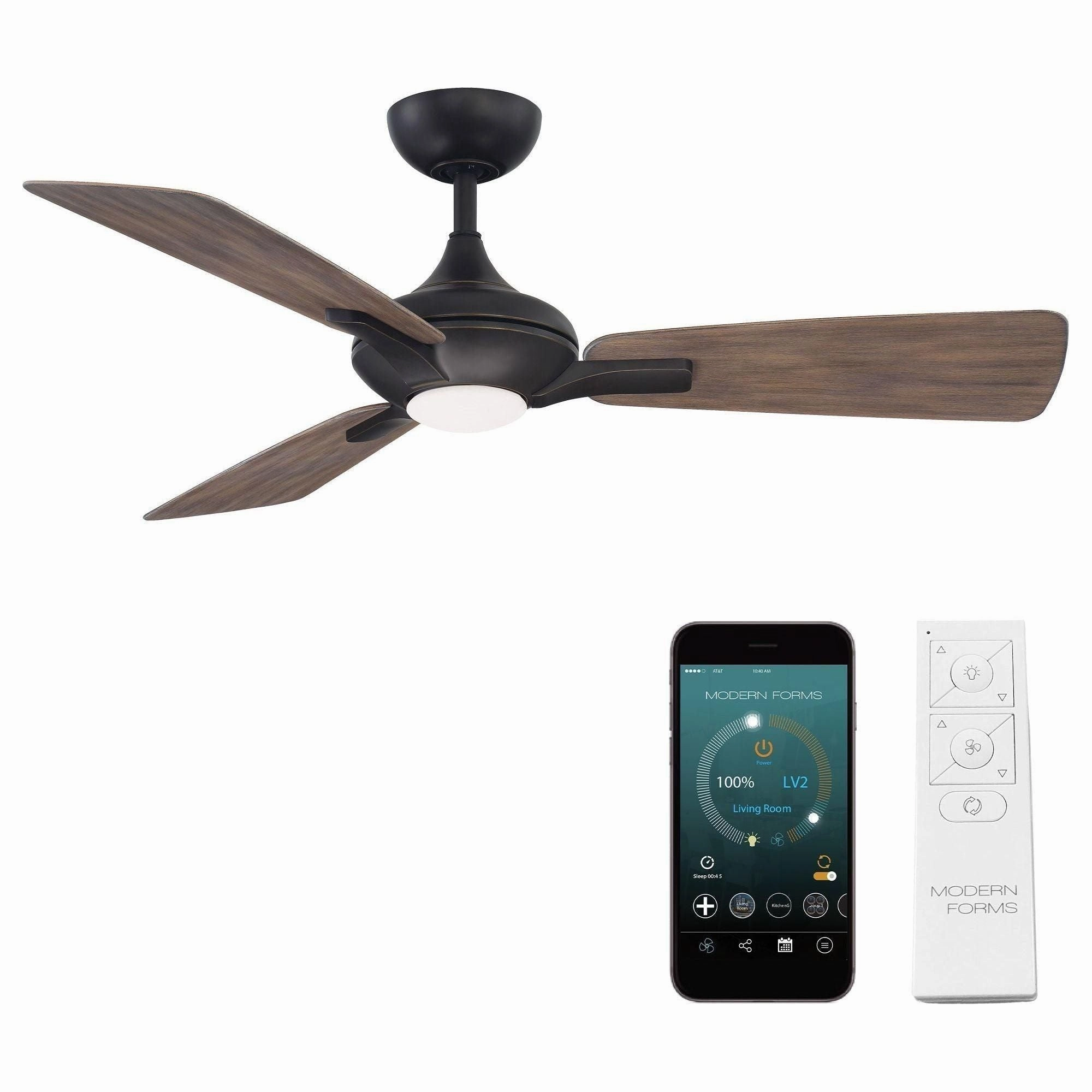 Mykonos 3 Indoor/Outdoor 3-Blade 52" Smart Ceiling Fan with LED Light Kit and Remote Control