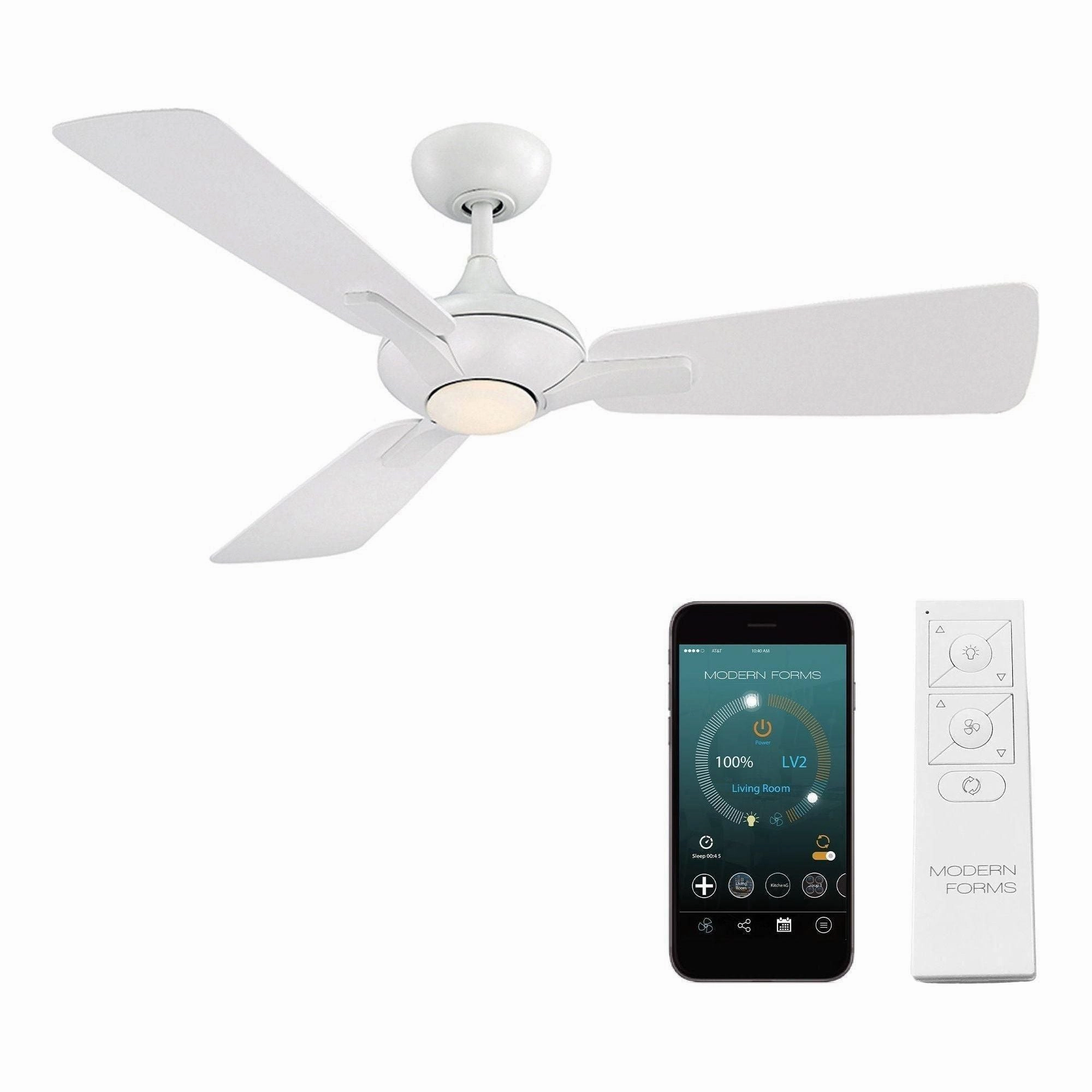 Mykonos 3 Indoor/Outdoor 3-Blade 52" Smart Ceiling Fan with LED Light Kit and Remote Control