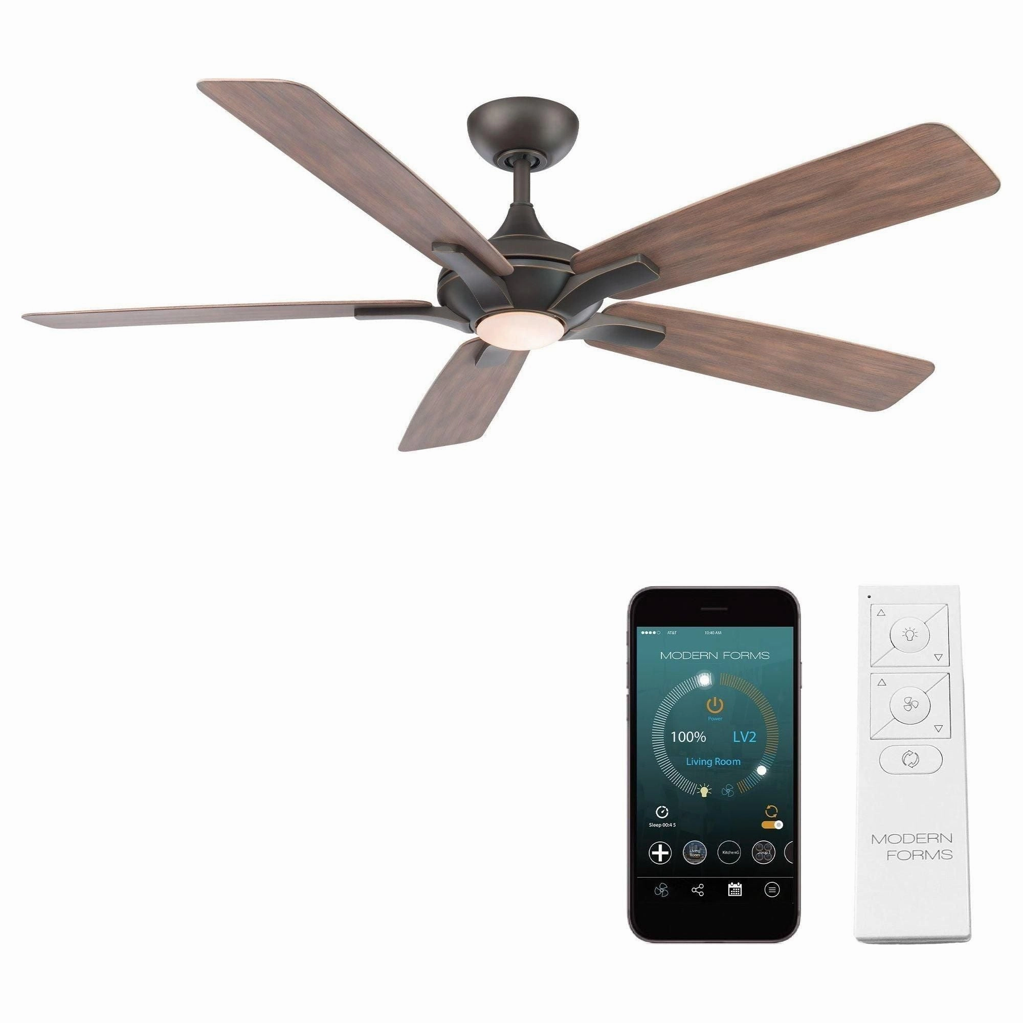 Mykonos 5 Indoor/Outdoor 5-Blade 60" Smart Ceiling Fan with LED Light Kit and Remote Control