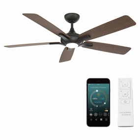 Mykonos 5 Indoor/Outdoor 5-Blade 60" Smart Ceiling Fan with LED Light Kit and Remote Control smart ceiling fans with voice control
