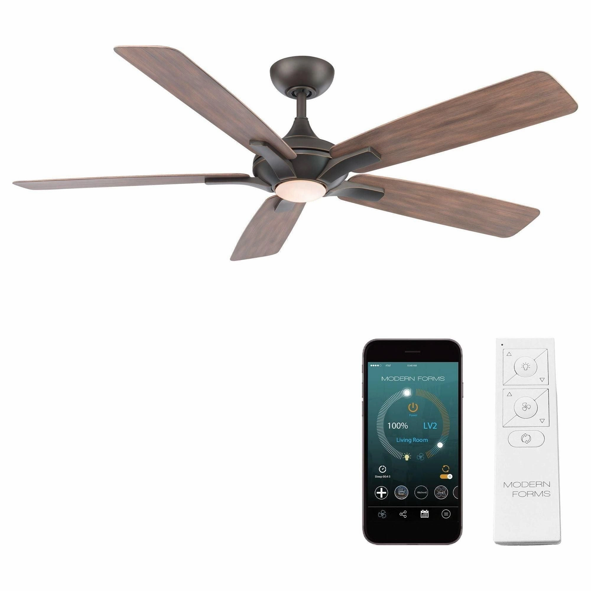 Mykonos 5 Indoor/Outdoor 5-Blade 60" Smart Ceiling Fan with LED Light Kit and Remote Control