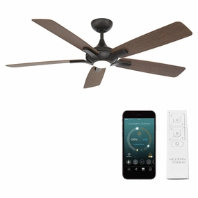 Mykonos 5 Indoor/Outdoor 5-Blade 60" Smart Ceiling Fan with LED Light Kit and Remote Control quiet ceiling fans with remote control