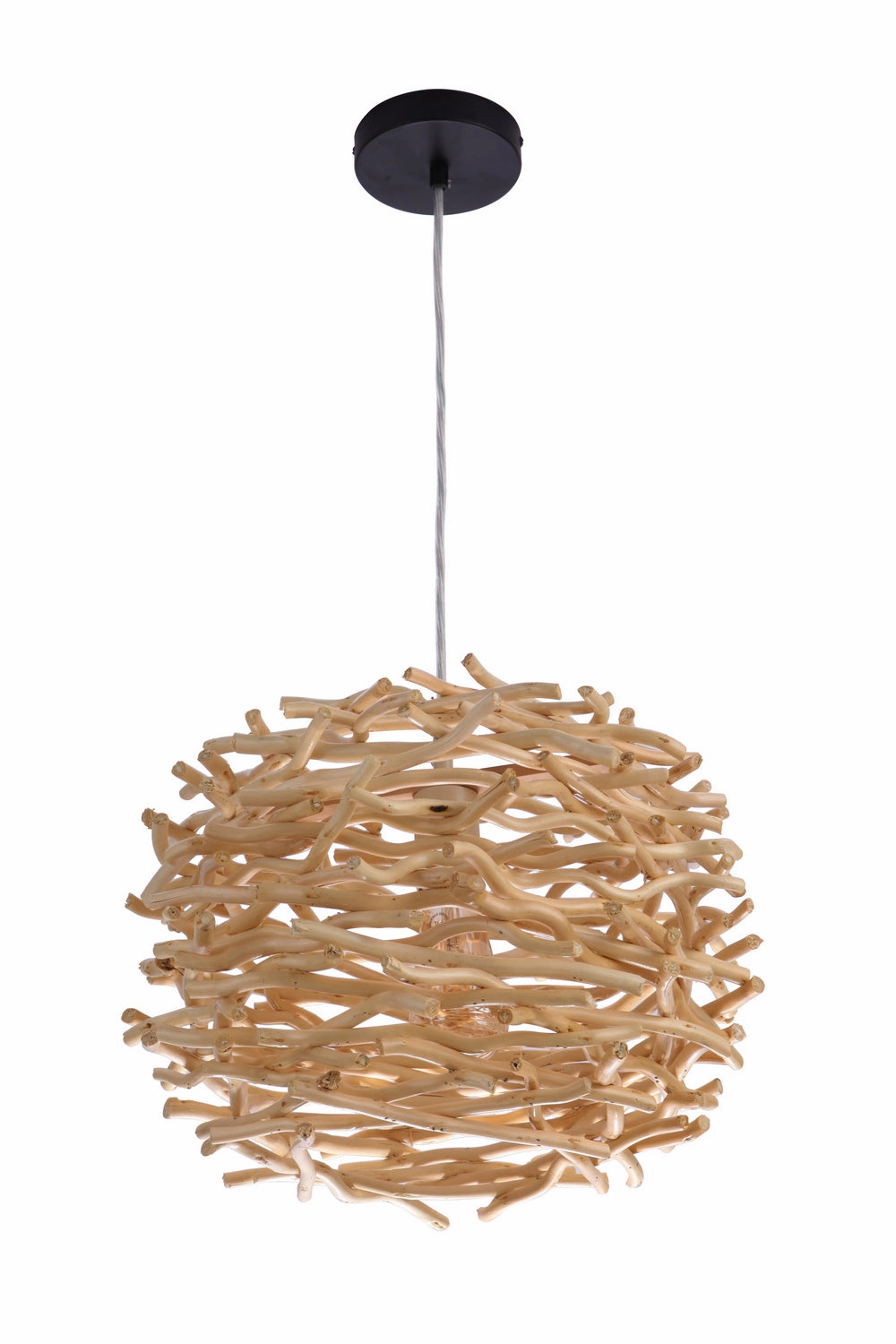 Natural Pendant One Light Pendant in Natural Energy-efficient ceiling fan with remote