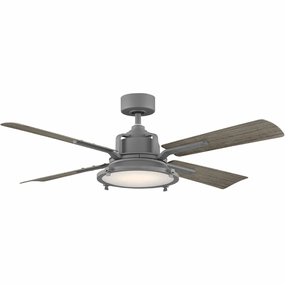 Nautilus Indoor/Outdoor 4-Blade 56" Smart Ceiling Fan with LED Light Kit and Remote Control efficient ceiling fans for home cooling