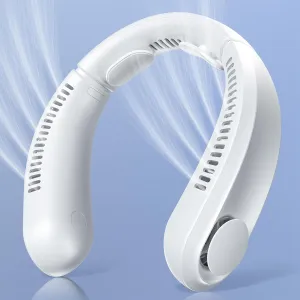 Neck Fan, 360Portable Fan 3 Speeds 4000mAh Neck Fans that Blow Cold Air Rechargeable USB, Wearable Fan for Outdoors and Travel, Portable Neck Fan-White Neck fan for hands-free comfort