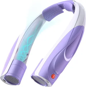 Neck Fan, AI 6 Speeds Powerful Portable Fan, 6000mAh Long-Lasting Battery Faster Cooling, USB-C Rechargeable, Ultra-Quiet, Hands-Free, 360 Airflow, Personal Fan for Women Men Office Travel Outdoor Neck fan for hands-free comfort