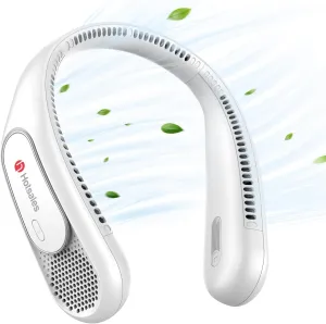 Neck Fan, Hands Free Bladeless Neck Fans Portable Rechargeable, 6000 mAh Battery Operated Wearable Personal Fan, Cooling Neck Fan, 3 Speeds, USB Fan Gifts for Men, Women, Travel, Outdoor Neck fan for hands-free comfort