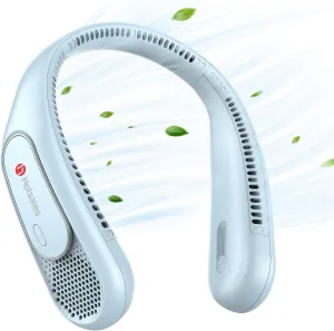 Neck Fan, Hands Free Bladeless Neck Fans Portable Rechargeable, 6000 mAh Battery Operated Wearable Personal Fan, Cooling Neck Fan, 3 Speeds, USB Fan Gifts for Men, Women, Travel, Outdoor Neck fan for hands-free comfort