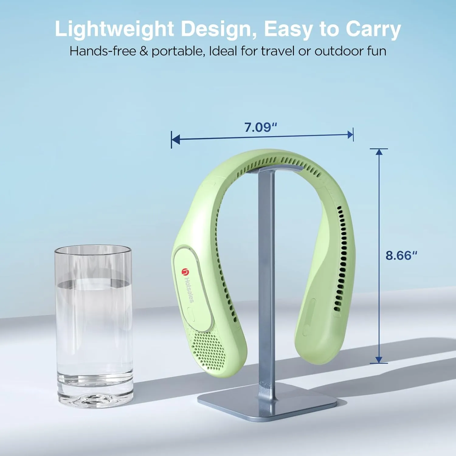 Neck Fan, Hands Free Bladeless Neck Fans Portable Rechargeable, 6000 mAh Battery Operated Wearable Personal Fan, Cooling Neck Fan, 3 Speeds, USB Fan Gifts for Men, Women, Travel, Outdoor