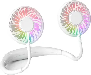 Neck Fan, Hands Free Personal Fan 2600mAh, Hang Around Neck Fans, Wearable Small Fan for Outdoor Working Battery Powered Over 12 Hours Constant Cool Neck fan for hands-free comfort