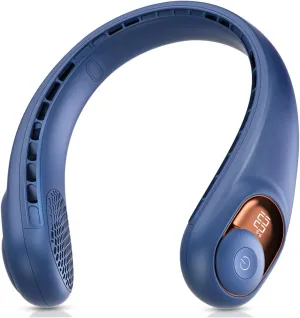 Neck Fan, Personal Fan with LED Indicator, USB-C Charging, Long-Lasting 5200mAh Battery, Hands Free Bladeless Fan with 3 Adjustable Speeds & Ultra-Quiet, Ideal for Home, Travel & Outdoor Neck fan for hands-free comfort