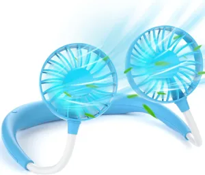 Neck Fan Portable Rechargeable: Personal Fans For Your Neck Wearable Cooling Fan Neck Air Conditioner With 360 Degree Rotation 2000mah For Travel Sports Walking - Outdoor Working Neck fan for hands-free comfort