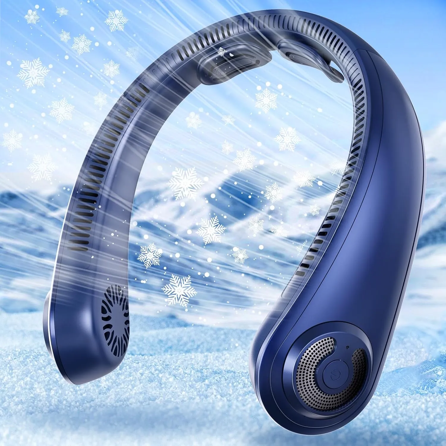 Neck Fan - Portable Rechargeable Personal Neck Cooling Fan With 5 Speeds, Neck Support, USB Bladeless Lightweight Wearable Fan for Hot Flashes, Disneyland, Travel, Summer Gift for Women Men Neck fan for hands-free comfort