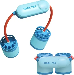 Neck fan,Portable Personal Fan, low noise, strong airflow, 360-degree free rotation, suitable for travel, sports, outdoor, homeGifts for women and kids(blue) 360-degree rotating fan for home use