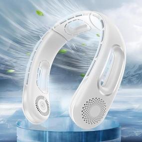 Neck Fan, Hands Free Bladeless Neck Fans Portable Rechargeable, 360 Cooling Neck Fan, 4 Speeds, Quiet, 5200 mAh Battery Operated USB Wearable Personal Fan Gifts for Women, Travel, Outdoor Small bladeless fan for quiet cooling