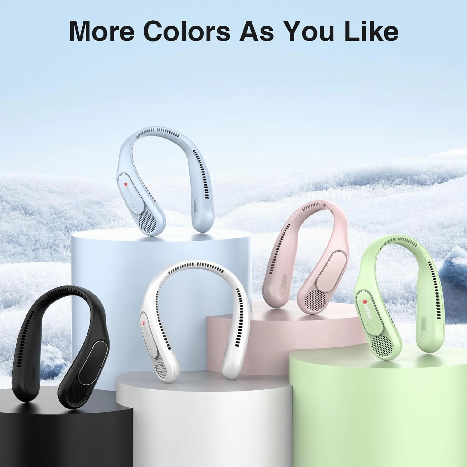 Neck Fan, Hands Free Bladeless Neck Fans Portable Rechargeable, 6000 mAh Battery Operated Wearable Personal Fan, Cooling Neck Fan, 3 Speeds, USB Fan Gifts for Men, Women, Travel, Outdoor