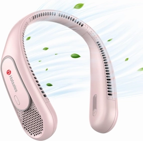 Neck Fan, Hands Free Bladeless Neck Fans Portable Rechargeable, 6000 mAh Battery Operated Wearable Personal Fan, Cooling Neck Fan, 3 Speeds, USB Fan Gifts for Men, Women, Travel, Outdoor Small bladeless fan for quiet cooling