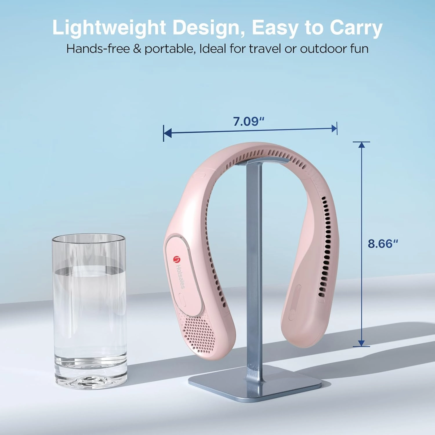 Neck Fan, Hands Free Bladeless Neck Fans Portable Rechargeable, 6000 mAh Battery Operated Wearable Personal Fan, Cooling Neck Fan, 3 Speeds, USB Fan Gifts for Men, Women, Travel, Outdoor