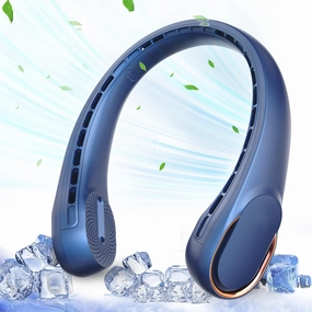 Neck Fan, USB Rechargeable Personal Fan, 4000 mAh Battery Operated, 3 Speeds Adjustable, Faster Cooling, Ultra Quiet, Suitable for Home, Office, Travel, Sports Small bladeless fan for quiet cooling