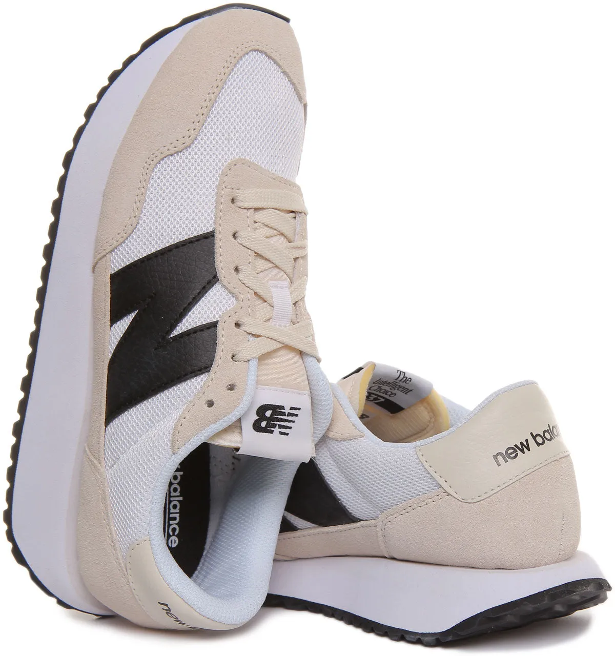 New Balance Ms237 In White Black Shoes New Balance