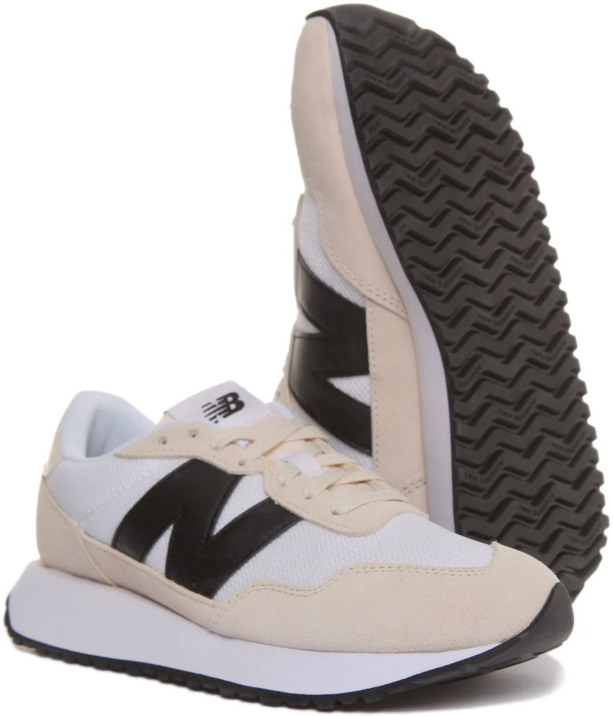 New Balance Ms237 In White Black Shoes New Balance