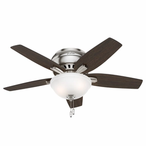 Newsome 42"Ceiling Fan Brushed Nickel hugger fans for rooms with low ceilings