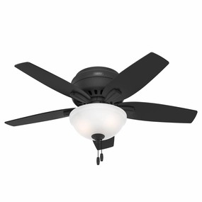 Newsome 42"Ceiling Fan Matte Black space-saving huggers with modern style