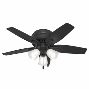 Newsome 42"Ceiling Fan Matte Black space-saving huggers with modern style