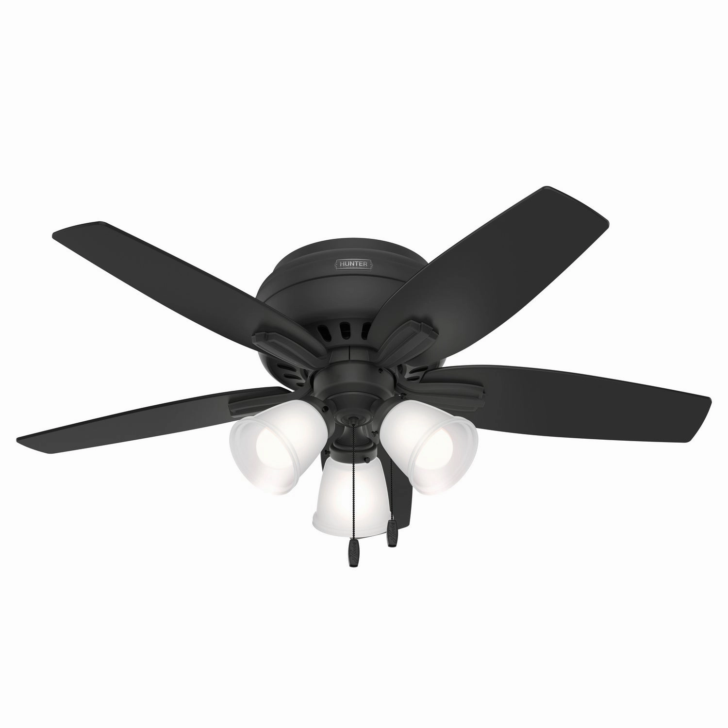Newsome 42"Ceiling Fan Matte Black space-saving huggers with modern style