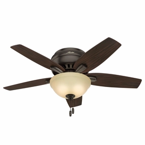 Newsome 42"Ceiling Fan Premier Bronze hugger fans for rooms with low ceilings