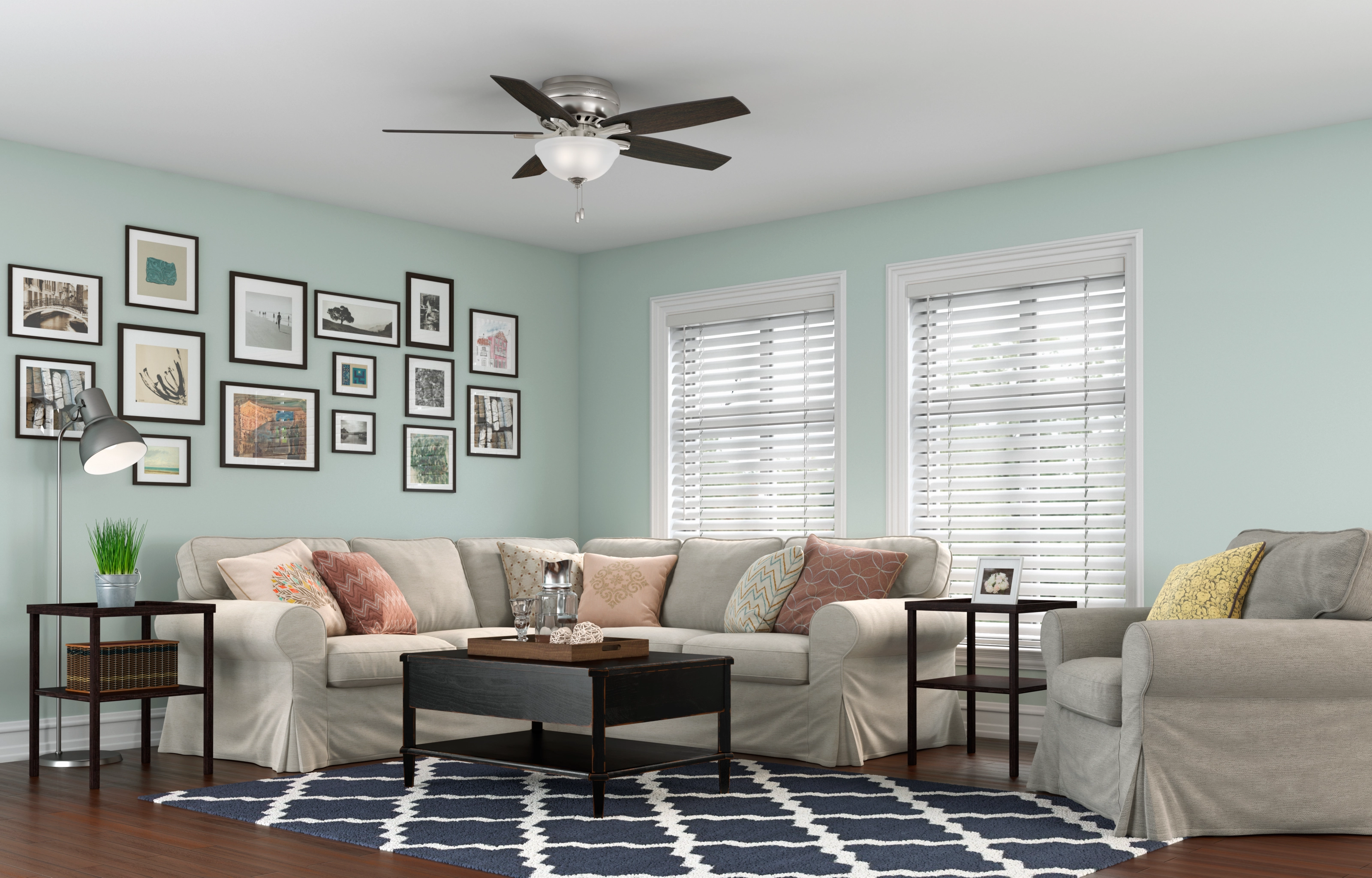 Newsome 52"Ceiling Fan Brushed Nickel