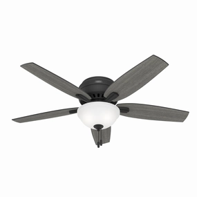Newsome 52"Ceiling Fan Matte Black space-saving huggers with modern style
