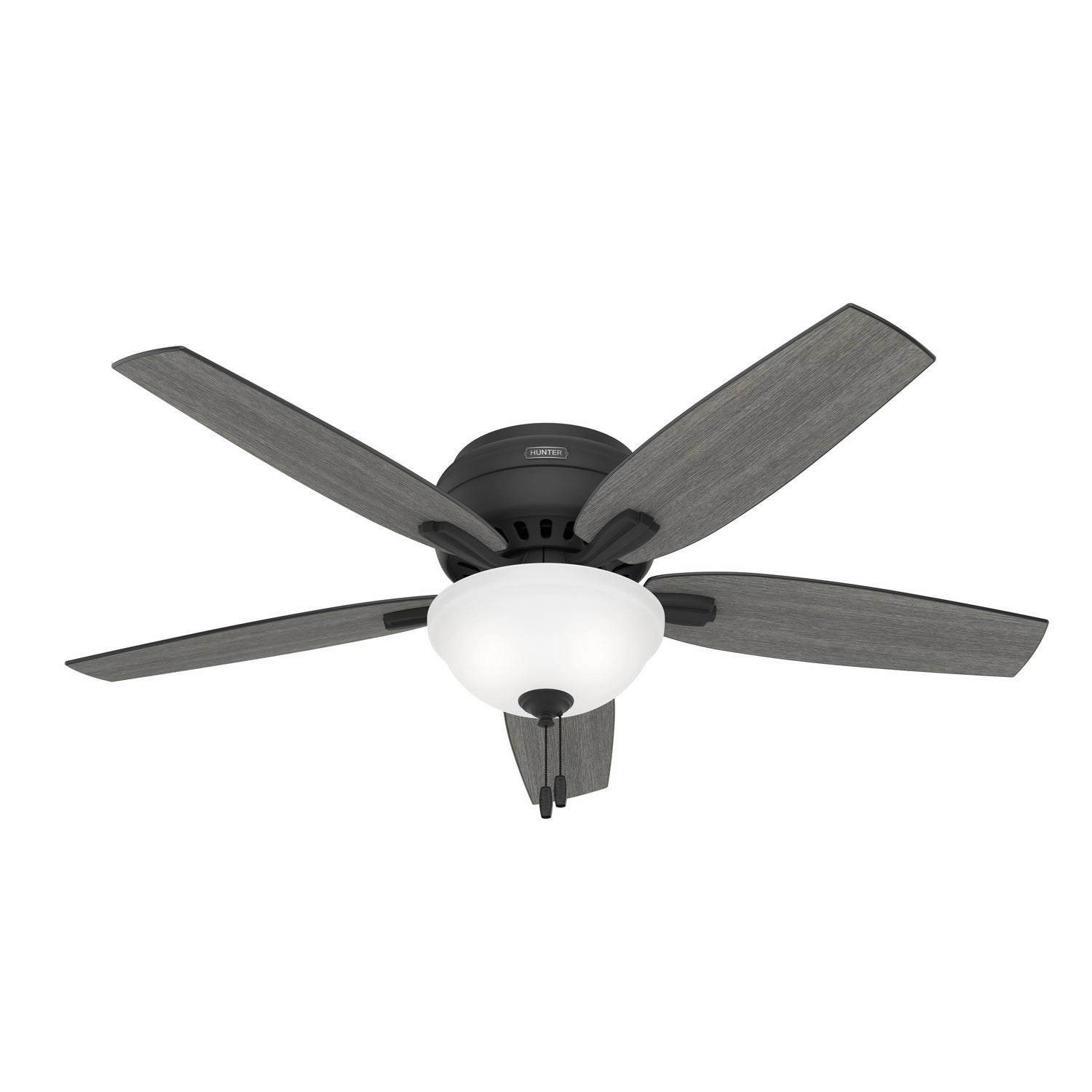 Newsome 52"Ceiling Fan Matte Black space-saving huggers with modern style