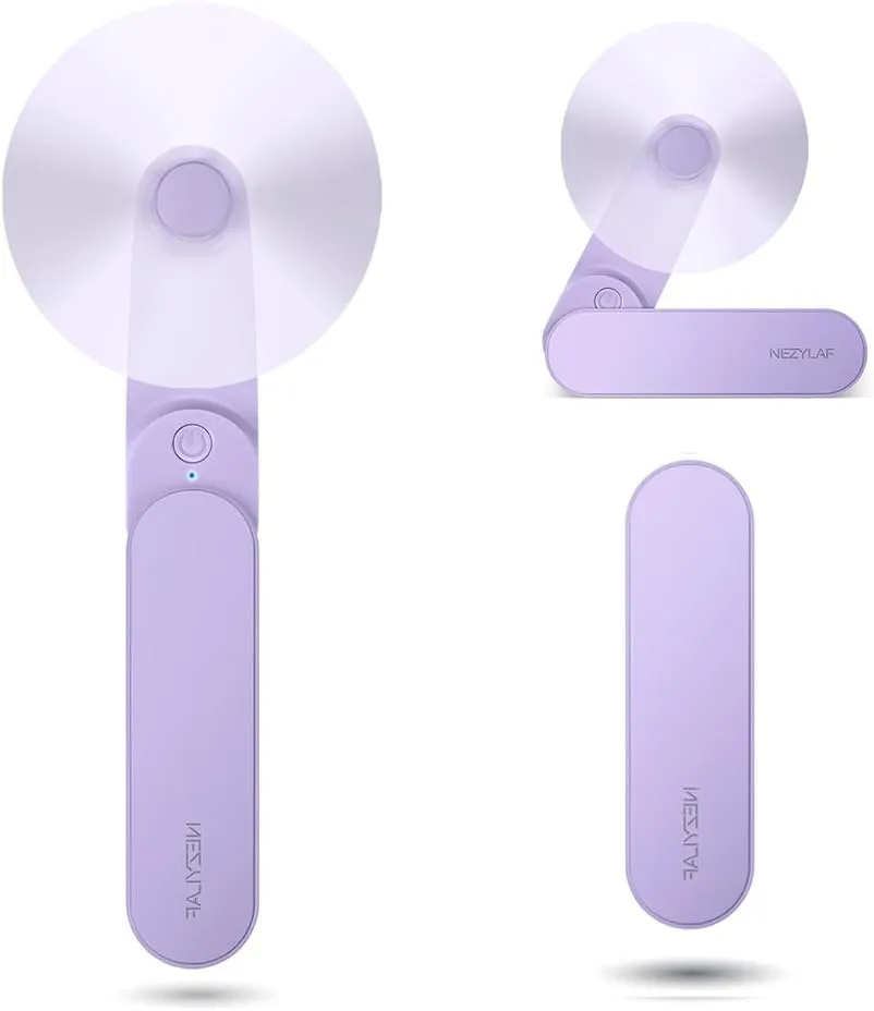Nezylaf Portable mini handheld Fan, small Rechargeable Personal Fan for 9-15 Hours Runtime, Pocket Design for Travel/Women Essentials/vacation/beach/vacation/airplane/disney Mini handheld fan for personal cooling