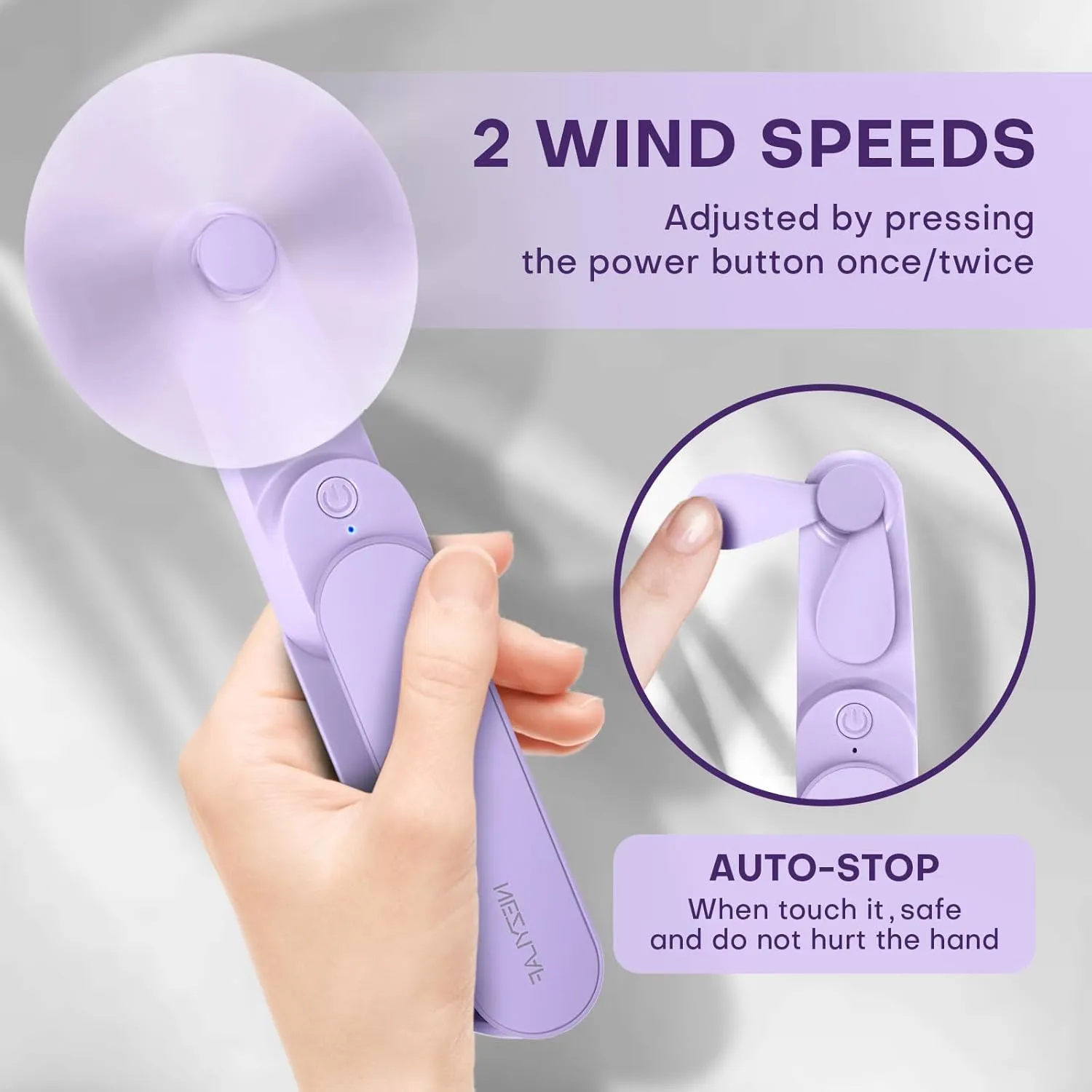 Nezylaf Portable mini handheld Fan, small Rechargeable Personal Fan for 9-15 Hours Runtime, Pocket Design for Travel/Women Essentials/vacation/beach/vacation/airplane/disney