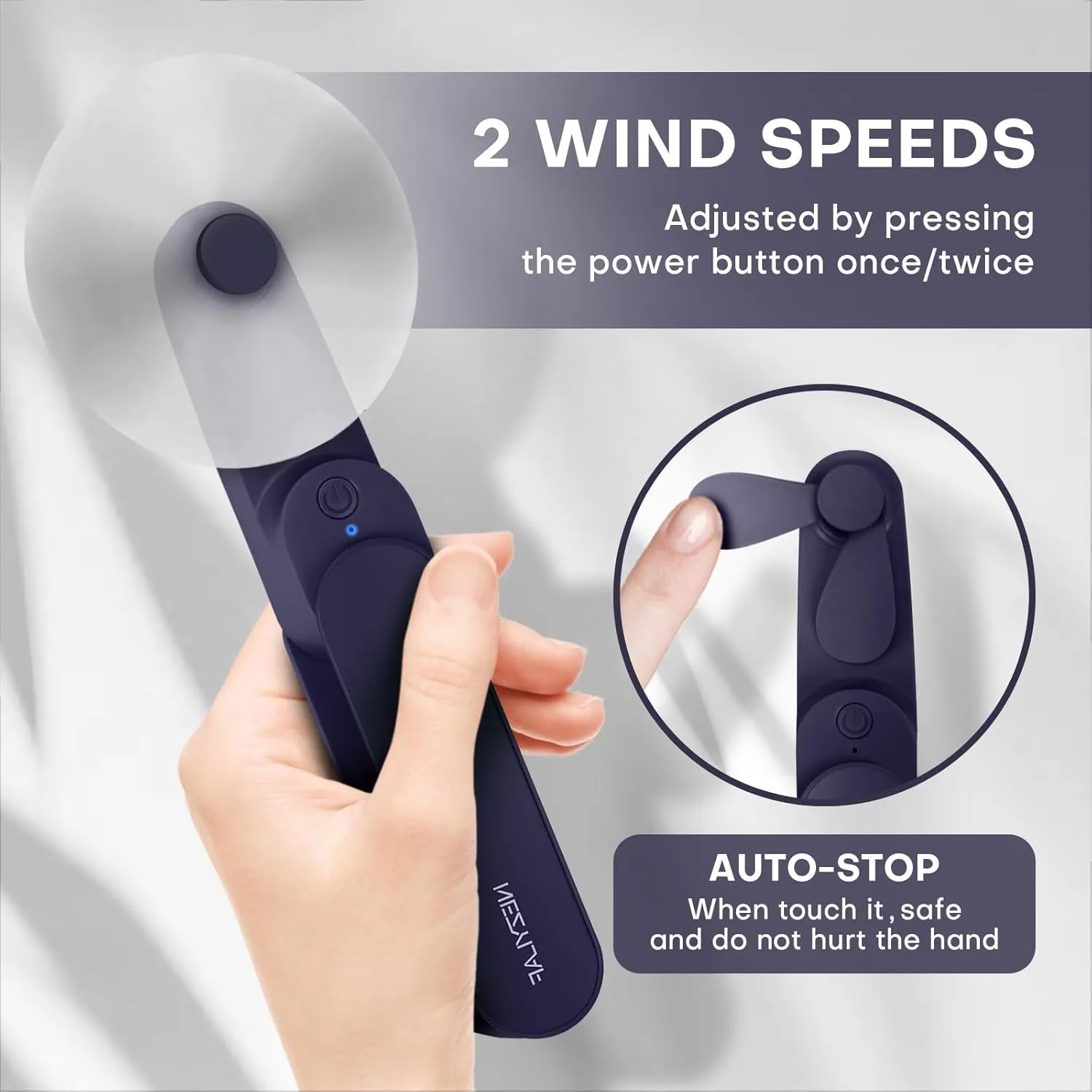 Nezylaf Portable mini handheld Fan, small Rechargeable Personal Fan for 9-15 Hours Runtime, Pocket Design for Travel/Women Essentials/vacation/beach/vacation/airplane/disney
