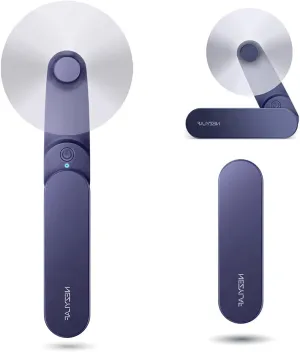 Nezylaf Portable mini handheld Fan, small Rechargeable Personal Fan for 9-15 Hours Runtime, Pocket Design for Travel/Women Essentials/vacation/beach/vacation/airplane/disney Fan with safety blade design
