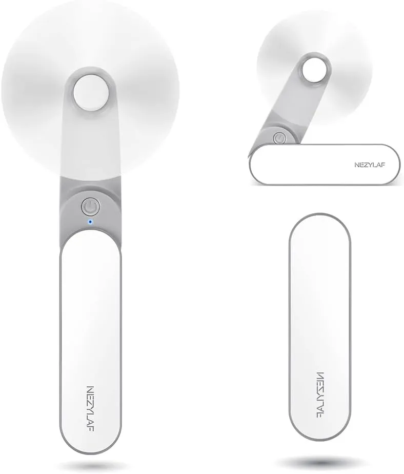 Nezylaf Portable mini handheld Fan, small Rechargeable Personal Fan for 9-15 Hours Runtime, Pocket Design for Travel/Women Essentials/vacation/beach/vacation/airplane/disney Mini handheld fan for personal cooling