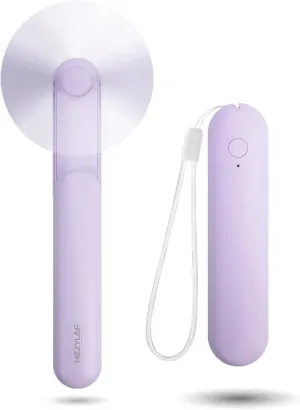 Nezylaf Portable Mini Handheld Fan, Small Rechargeable Personal Fan with Pocket Power Bank Design for Travel/Women Gifts/Disney World Accessories/Theme Park Essentials Mini handheld fan for personal cooling