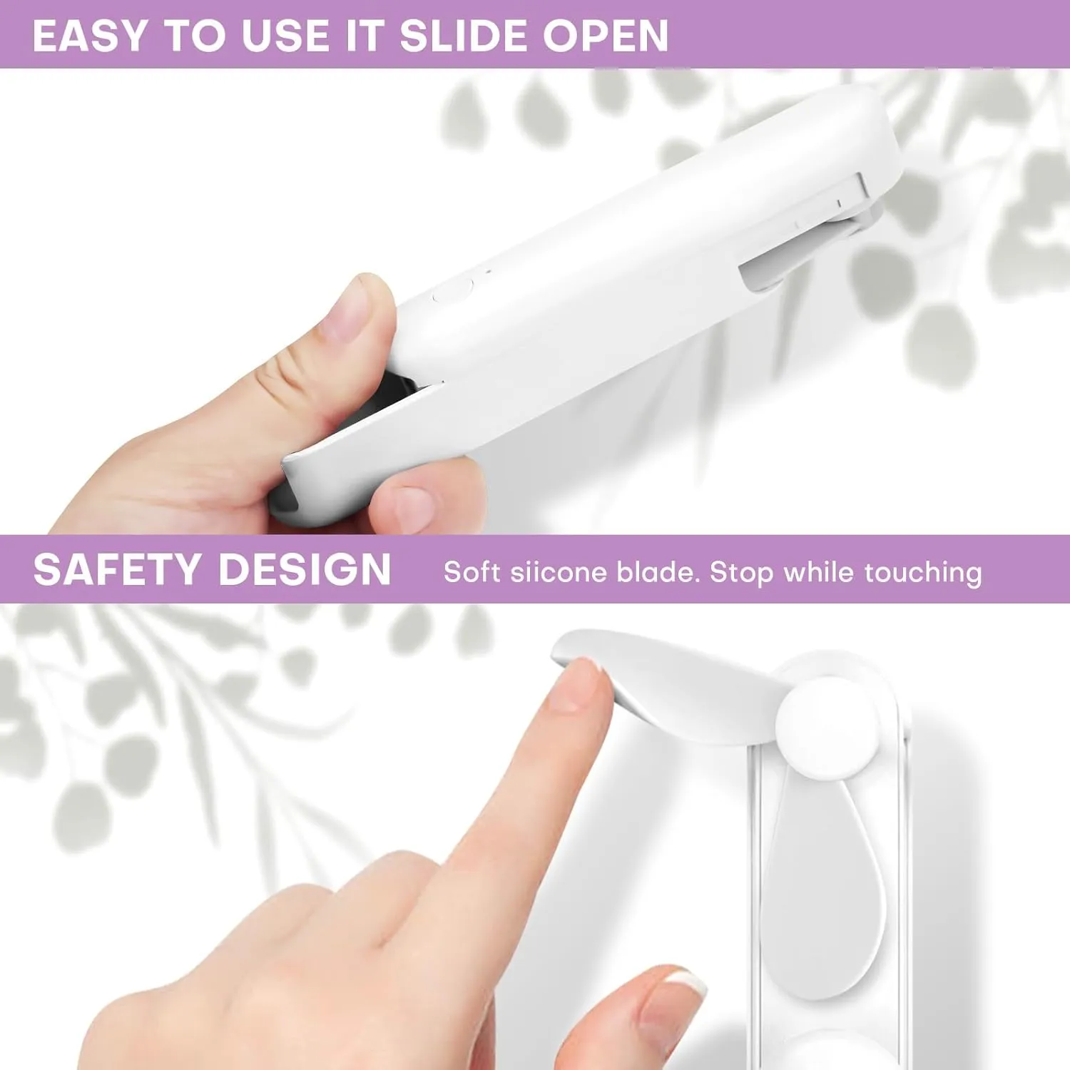 Nezylaf Portable Mini Handheld Fan, Small Rechargeable Personal Fan with Pocket Power Bank Design for Travel/Women Gifts/Disney World Accessories/Theme Park Essentials
