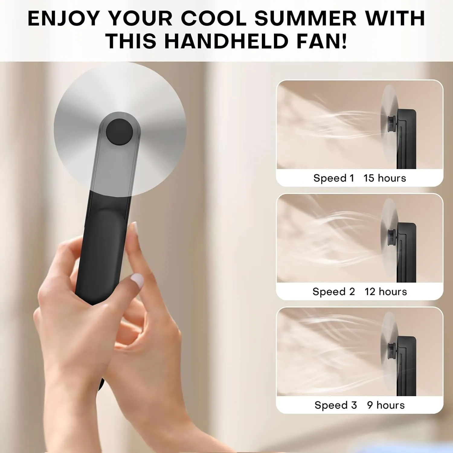 Nezylaf Portable Mini Handheld Fan, Small Rechargeable Personal Fan with Pocket Power Bank Design for Travel/Women Gifts/Disney World Accessories/Theme Park Essentials