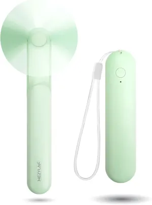 Nezylaf Portable Mini Handheld Fan, Small Rechargeable Personal Fan with Pocket Power Bank Design for Travel/Women Gifts/Disney World Accessories/Theme Park Essentials Mini handheld fan for personal cooling