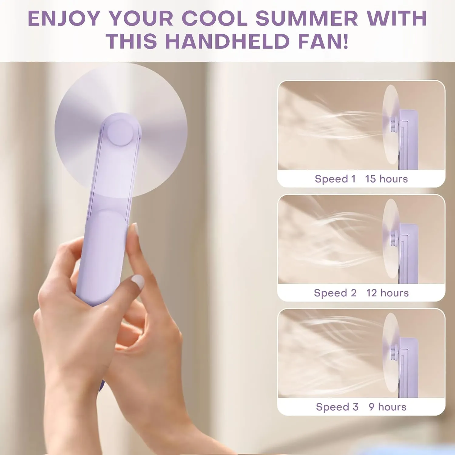 Nezylaf Portable Mini Handheld Fan, Small Rechargeable Personal Fan with Pocket Power Bank Design for Travel/Women Gifts/Disney World Accessories/Theme Park Essentials